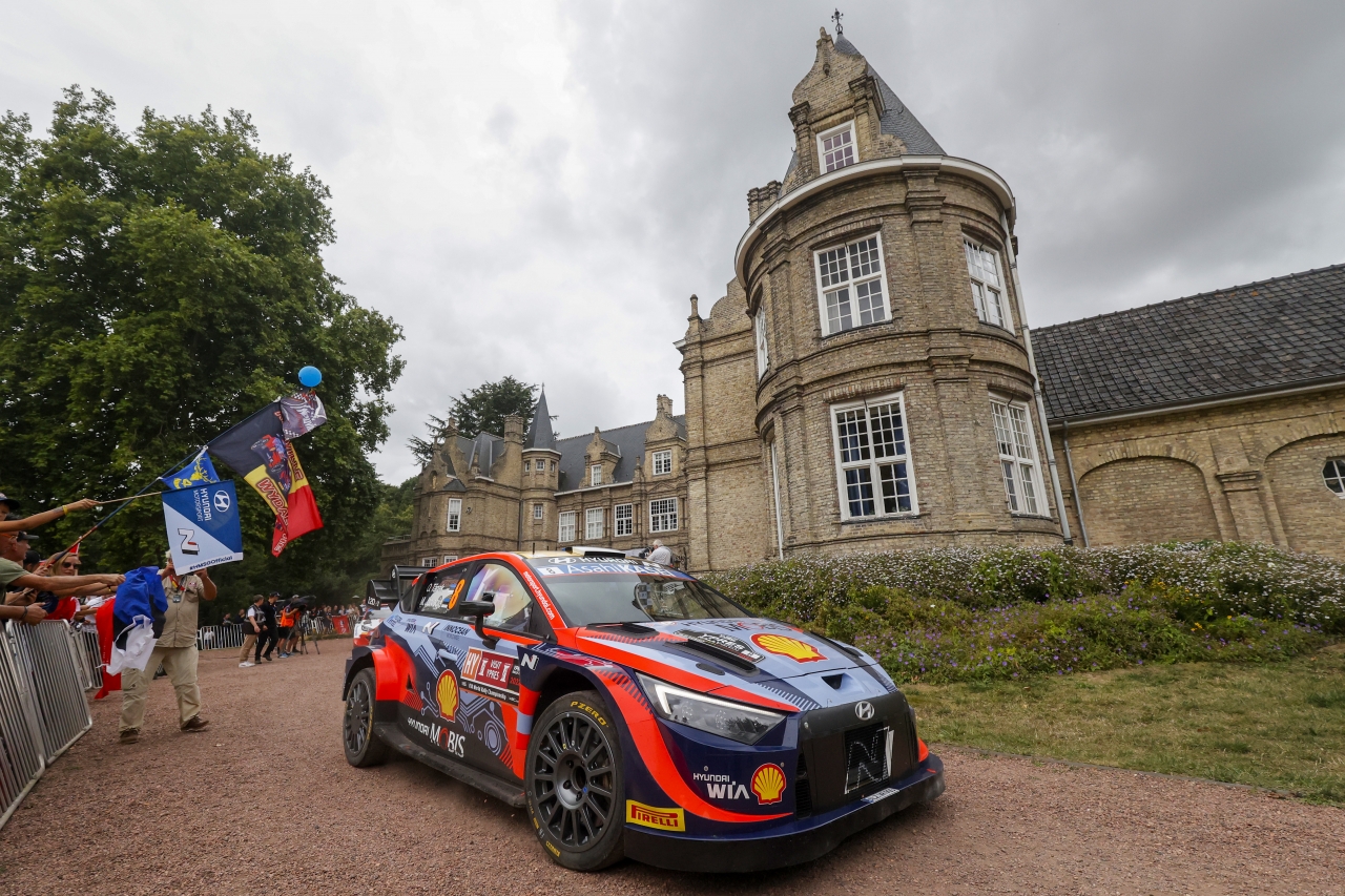 현대차가 WRC 벨기에 랠리에서 우승했다. 사진=현대자동차