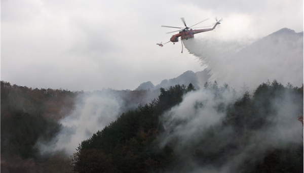 홍성 지역과 천안·논산 지역에 각 1대씩 배치돼 화재 진압하는 소방전용헬기